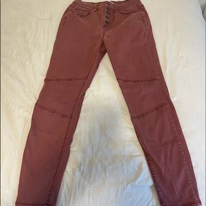 maroon Mudd high-rise jeggings